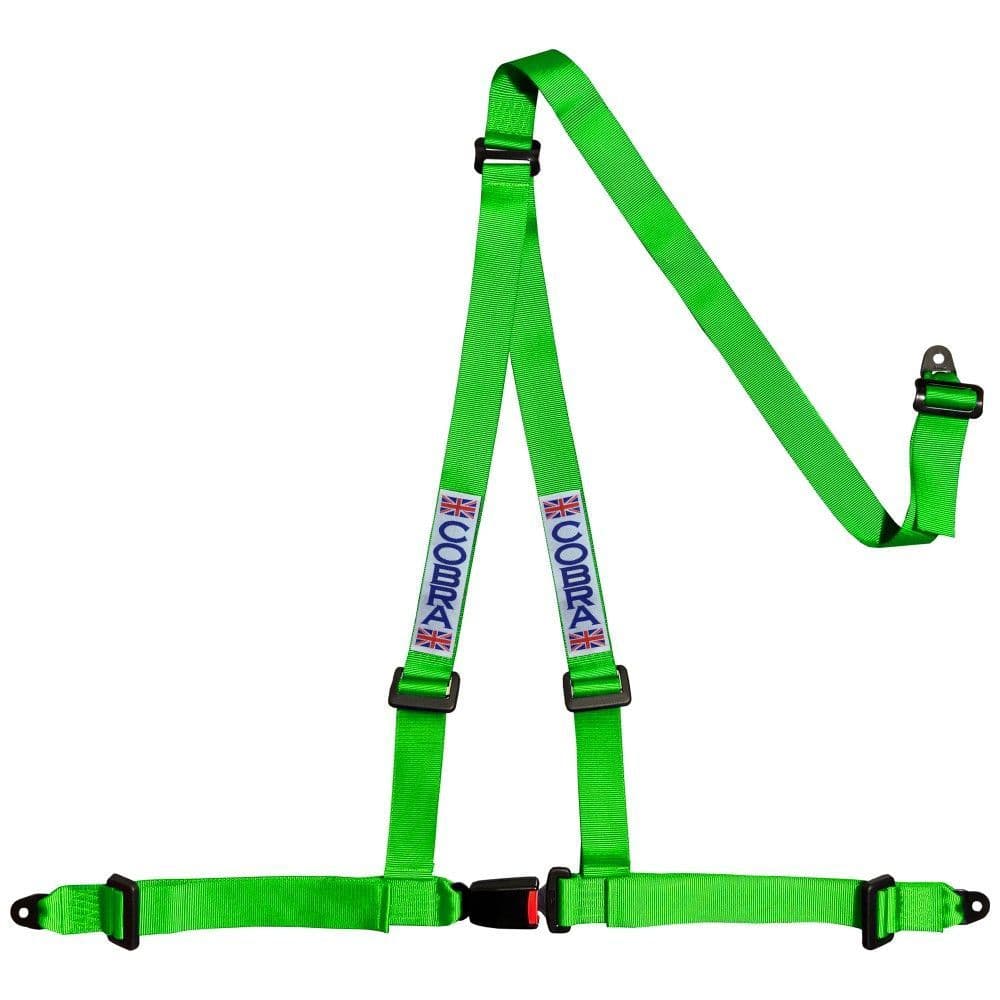 Cobra Bolt In 3 Point Road Harness - Green