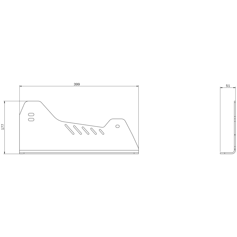Cobra L Shaped Steel Side Mounts