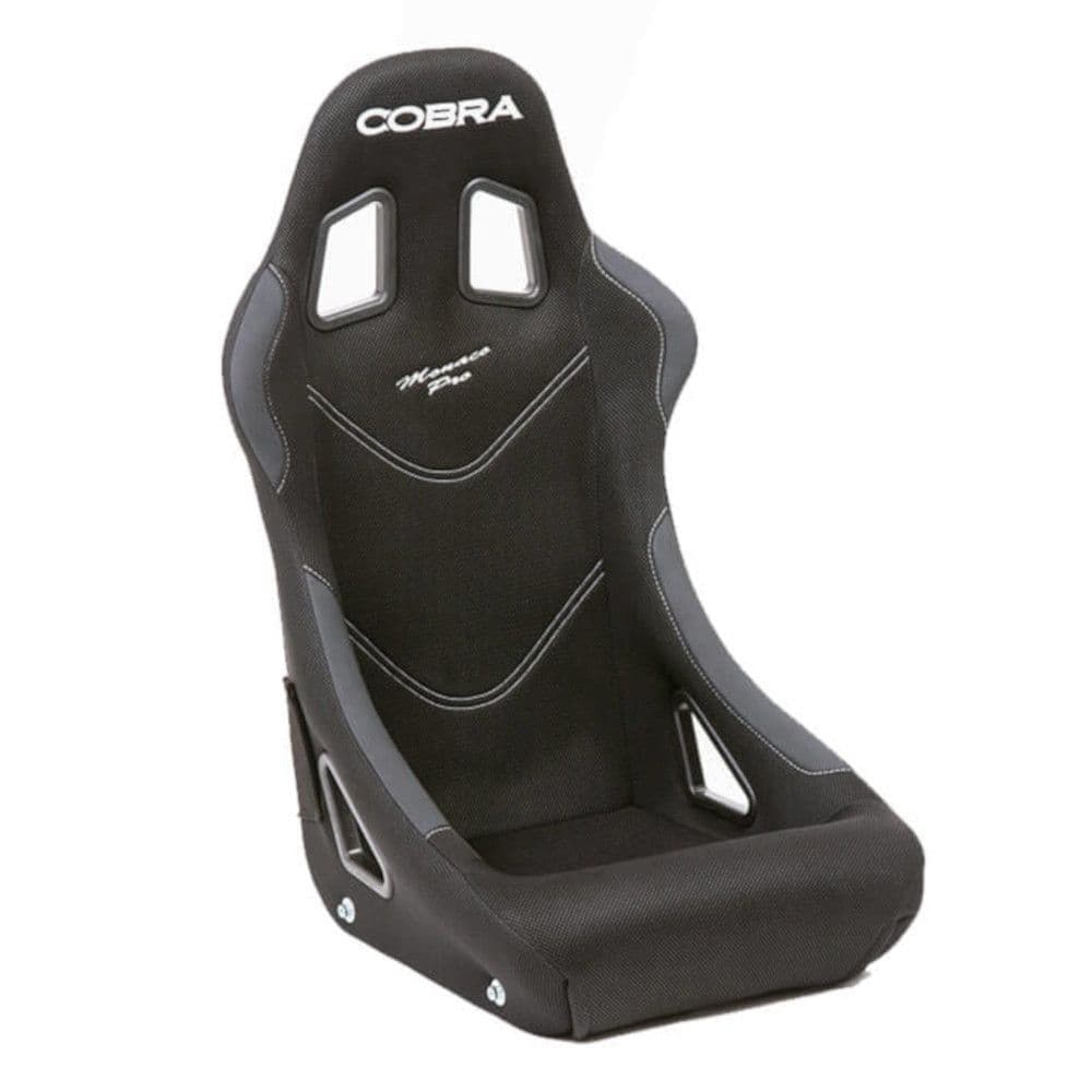 Cobra Monaco Pro FIA Bucket Sport Seat - BLACK SOFT GRAIN VINYL