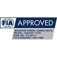 Cobra Suzuka T FIA Bucket Sport Seat - BLACK
